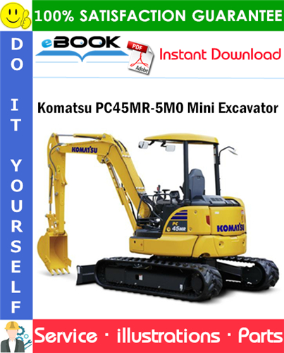 Komatsu PC45MR-5M0 Mini Excavator Parts Manual (S/N F50002 and up)