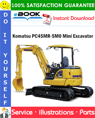 Komatsu PC45MR-5M0 Mini Excavator Parts Manual (S/N F50002 and up)