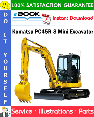 Komatsu PC45R-8 Mini Excavator Parts Manual (S/N F21251 and up)