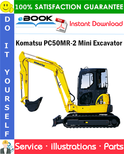 Komatsu PC50MR-2 Mini Excavator Parts Manual (S/N F00103 and up)