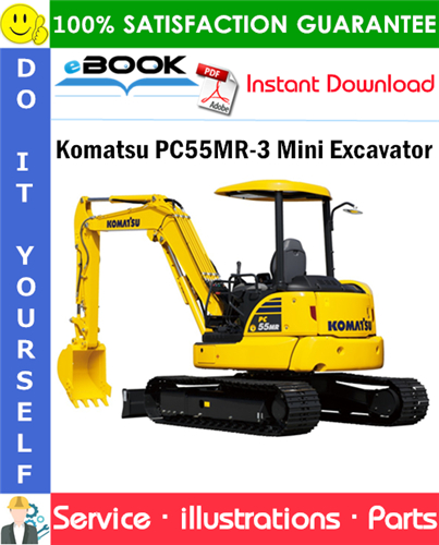Komatsu PC55MR-3 Mini Excavator Parts Manual (S/N F30003 and up)