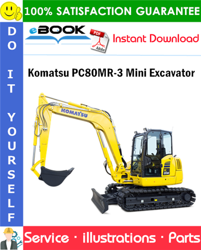 Komatsu PC80MR-3 Mini Excavator Parts Manual (S/N F00003 and up)