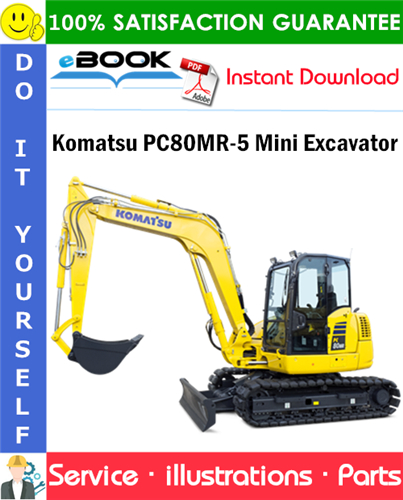 Komatsu PC80MR-5 Mini Excavator Parts Manual (S/N F50003 and up)
