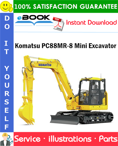 Komatsu PC88MR-8 Mini Excavator Parts Manual (S/N F80003 and up)