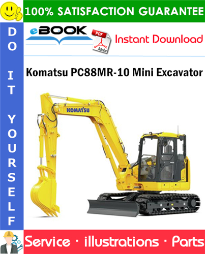 Komatsu PC88MR-10 Mini Excavator Parts Manual (S/N F10003 and up)