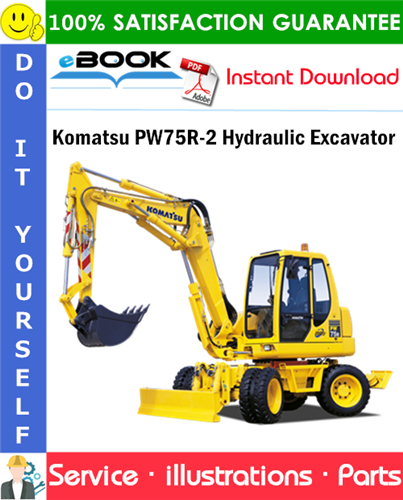 Komatsu PW75R-2 Hydraulic Excavator Parts Manual (S/N 22E0200243 and up)