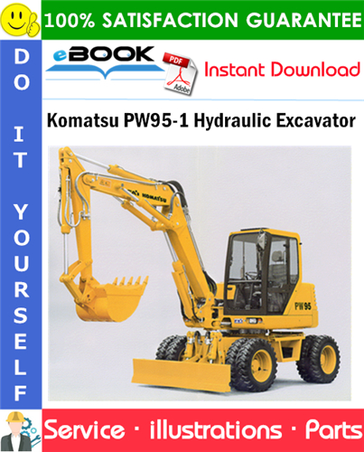 Komatsu PW95-1 Hydraulic Excavator Parts Manual (S/N 0005747 and up)