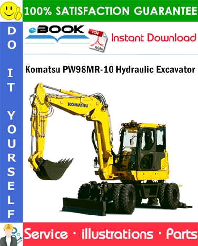 Komatsu PW98MR-10 Hydraulic Excavator Parts Manual (S/N F00003 and up)