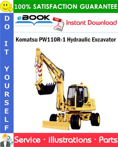 Komatsu PW110R-1 Hydraulic Excavator Parts Manual (S/N 2260000001 and up)