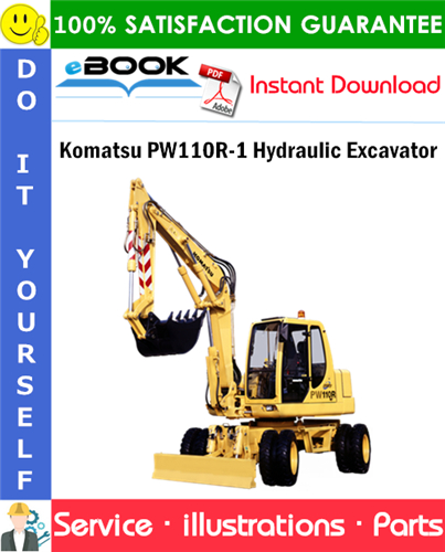 Komatsu PW110R-1 Hydraulic Excavator Parts Manual (S/N 2260000282 and up)