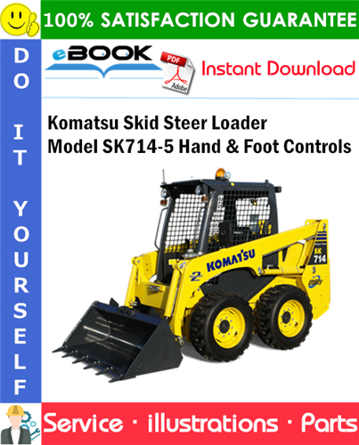 Komatsu Skid Steer Loader Model SK714-5 Hand & Foot Controls Parts Manual