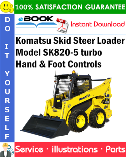 Komatsu Skid Steer Loader Model SK820-5 turbo Hand & Foot Controls