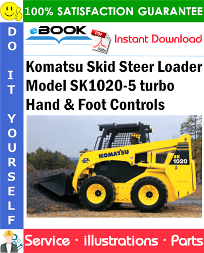 Komatsu Skid Steer Loader Model SK1020-5 turbo Hand & Foot Controls