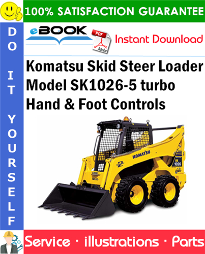 Komatsu Skid Steer Loader Model SK1026-5 turbo Hand & Foot Controls