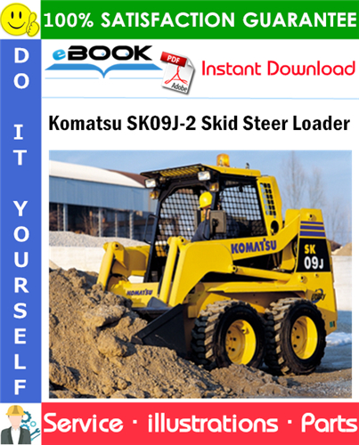 Komatsu SK09J-2 Skid Steer Loader Parts Manual (S/N SK09JF20001 and up)