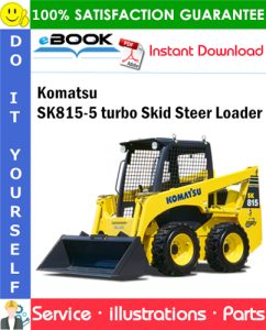 Komatsu SK815-5 turbo Skid Steer Loader Parts Manual (S/N 37BTF00003 and up)