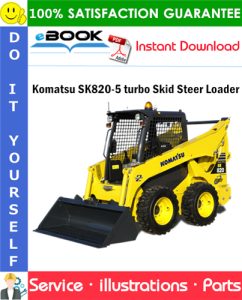 Komatsu SK820-5 turbo Skid Steer Loader Parts Manual (S/N F50600 and up)