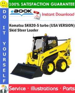 Komatsu SK820-5 turbo (USA VERSION) Skid Steer Loader Parts Manual