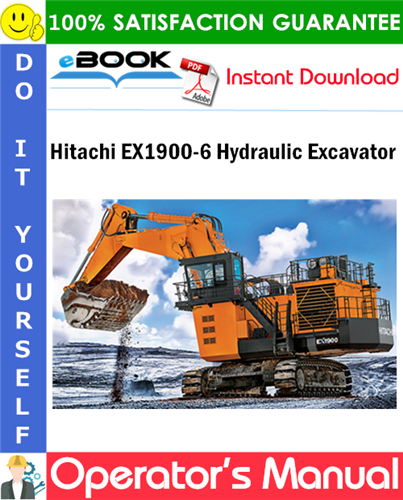 Hitachi EX1900-6 Hydraulic Excavator Operator's Manual