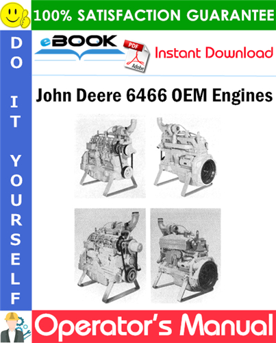 John Deere 6466 OEM Engines Operator's Manual
