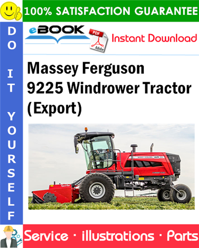 Massey Ferguson 9225 Windrower Tractor (Export) Parts Manual