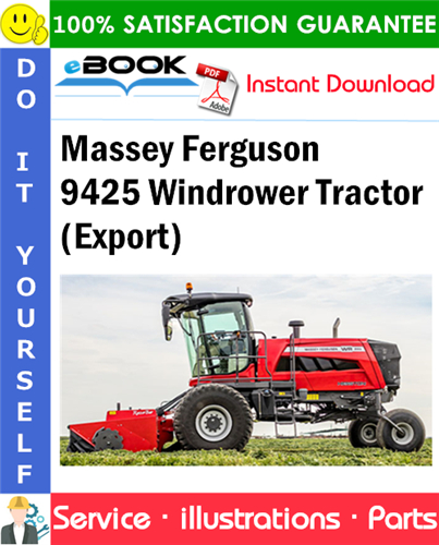 Massey Ferguson 9425 Windrower Tractor (Export) Parts Manual
