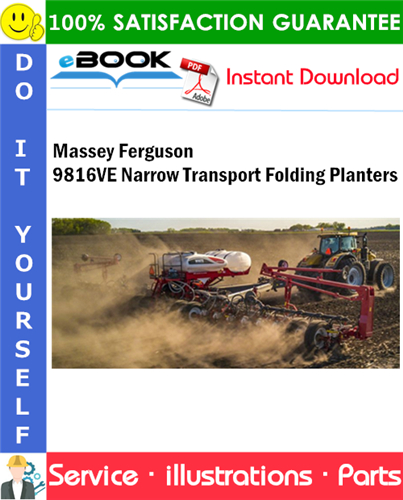Massey Ferguson 9816VE Narrow Transport Folding Planters Parts Manual
