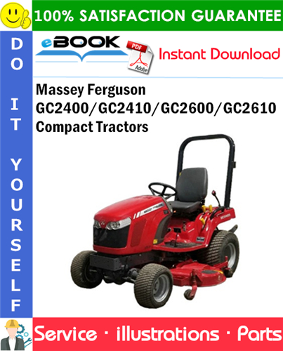 Massey Ferguson GC2400/GC2410/GC2600/GC2610 Compact Tractors Parts Manual