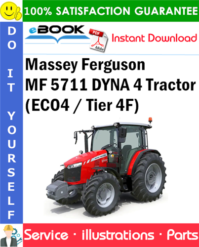 Massey Ferguson MF 5711 DYNA 4 Tractor (ECO4 / Tier 4F) Parts Manual