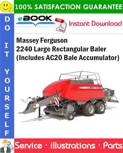 Massey Ferguson 2240 Large Rectangular Baler (Includes AC20 Bale Accumulator)