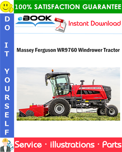Massey Ferguson WR9760 Windrower Tractor Parts Manual