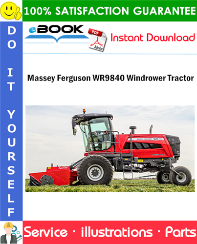 Massey Ferguson WR9840 Windrower Tractor Parts Manual