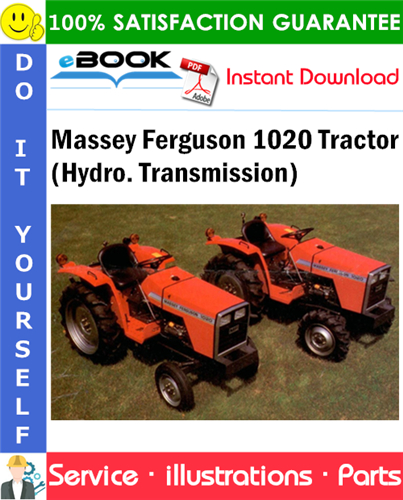 Massey Ferguson 1020 Tractor (Hydro. Transmission) Parts Manual