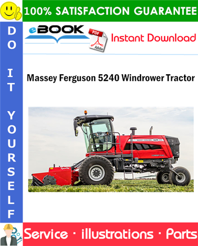 Massey Ferguson 5240 Windrower Tractor Parts Manual (Export Version)