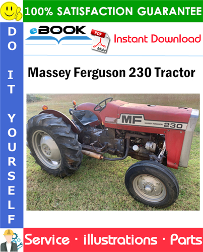 Massey Ferguson 230 Tractor Parts Manual (S/N: 9A349239 and up)