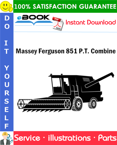 Massey Ferguson 851 P.T. Combine Parts Manual