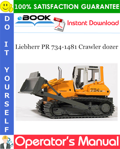 Liebherr PR 734-1481 Crawler dozer Operator's Manual