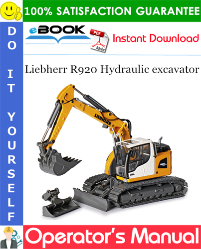 Liebherr R920 Hydraulic excavator Operator's Manual