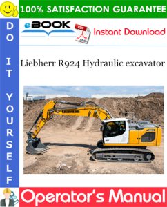 Liebherr R924 Hydraulic excavator Operator's Manual
