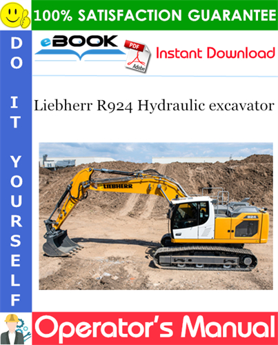Liebherr R924 Hydraulic excavator Operator's Manual