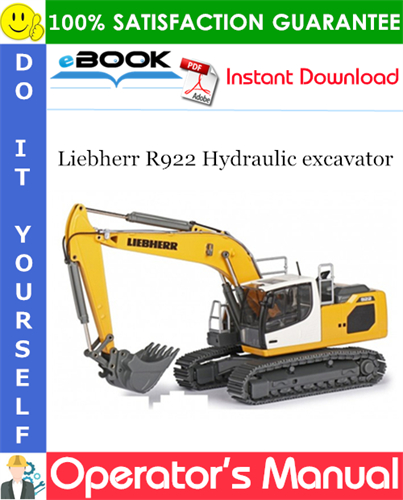 Liebherr R922 Hydraulic excavator Operator's Manual