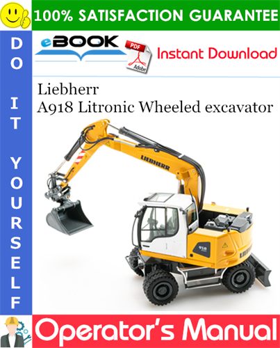 Liebherr A918 Litronic Wheeled excavator Operator's Manual