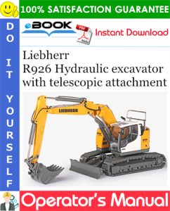 Liebherr R926 Hydraulic excavator with telescopic attachment