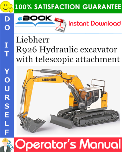 Liebherr R926 Hydraulic excavator with telescopic attachment