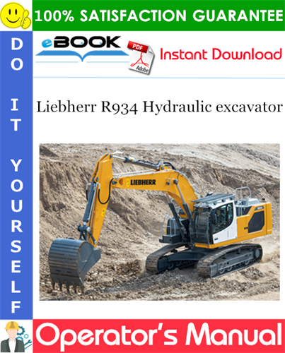 Liebherr R934 Hydraulic excavator Operator's Manual