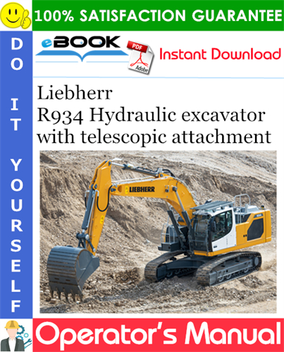 Liebherr R934 Hydraulic excavator with telescopic attachment