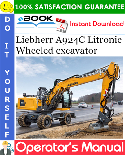 Liebherr A924C Litronic Wheeled excavator Operator's Manual