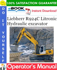 Liebherr R924C Litronic Hydraulic excavator Operator's Manual