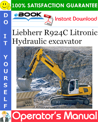 Liebherr R924C Litronic Hydraulic excavator Operator's Manual