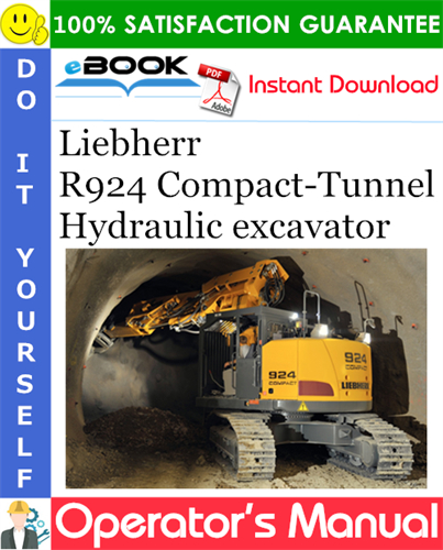 Liebherr R924 Compact-Tunnel Hydraulic excavator Operator's Manual